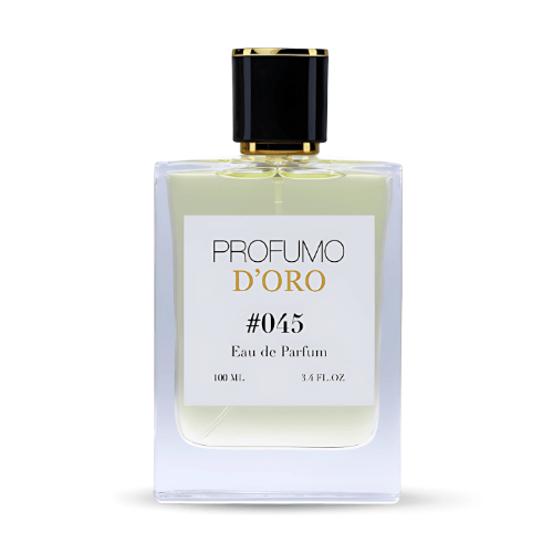 Profumo D’oro #045 – edler Herrenflakon, Hauptansicht des amber-warmen Eau de Parfum